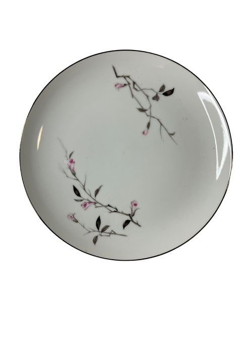 Cherry Blossom Fine China Luncheon Plates 1067 Japan Vintage 1960s-70s Set