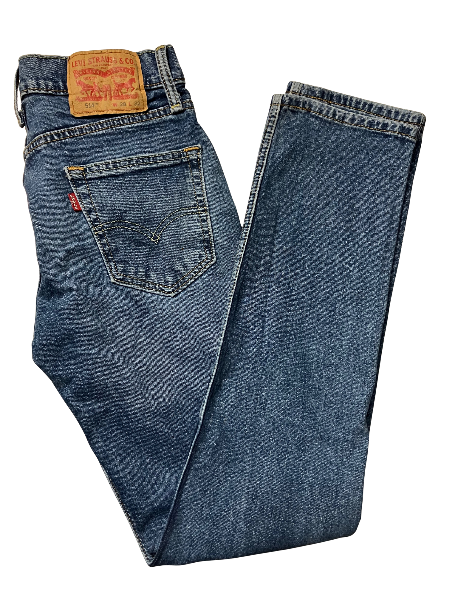 Levi's 514 Straight Fit Jeans Medium Blue Wash W28 L32