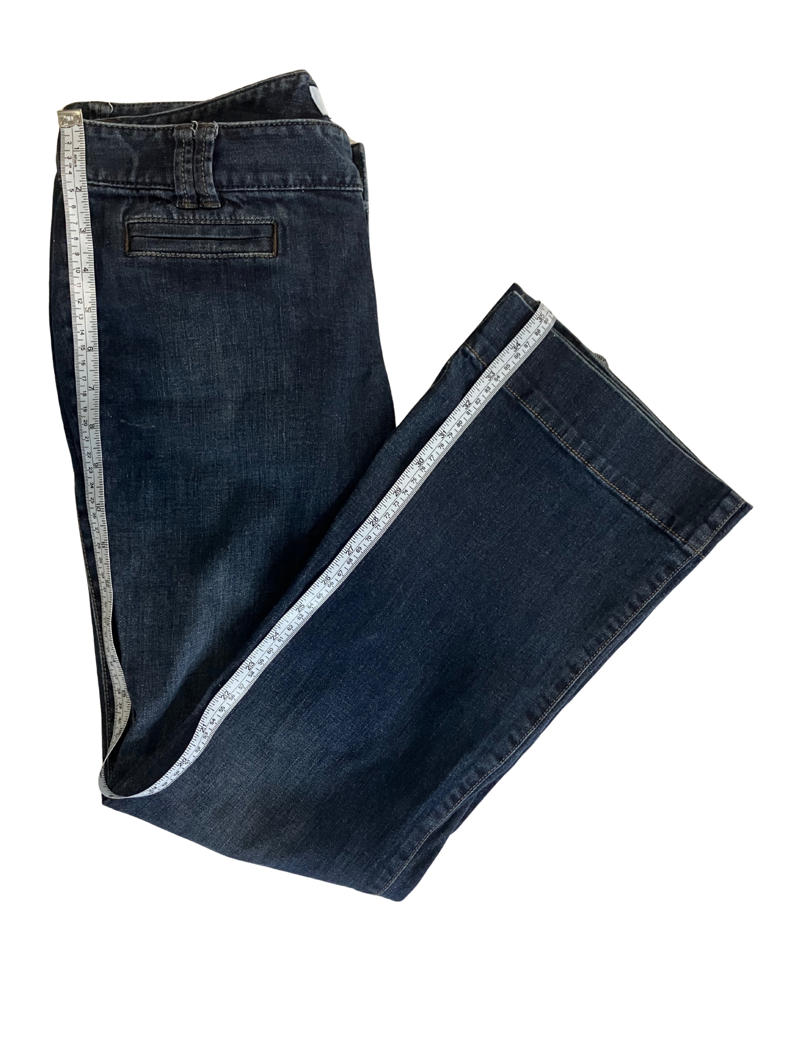 LOFT Petites Straight Leg Jeans Dark Wash Size 6P - Stretch Denim