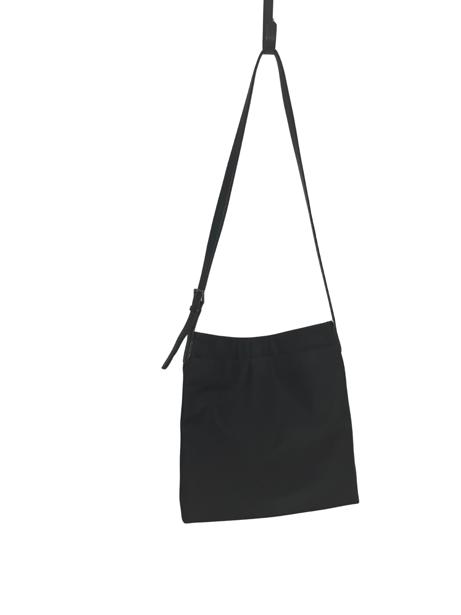 Vintage Coach 1999 Black Crossbody Bag - Y2K Nylon Leather Style 7414