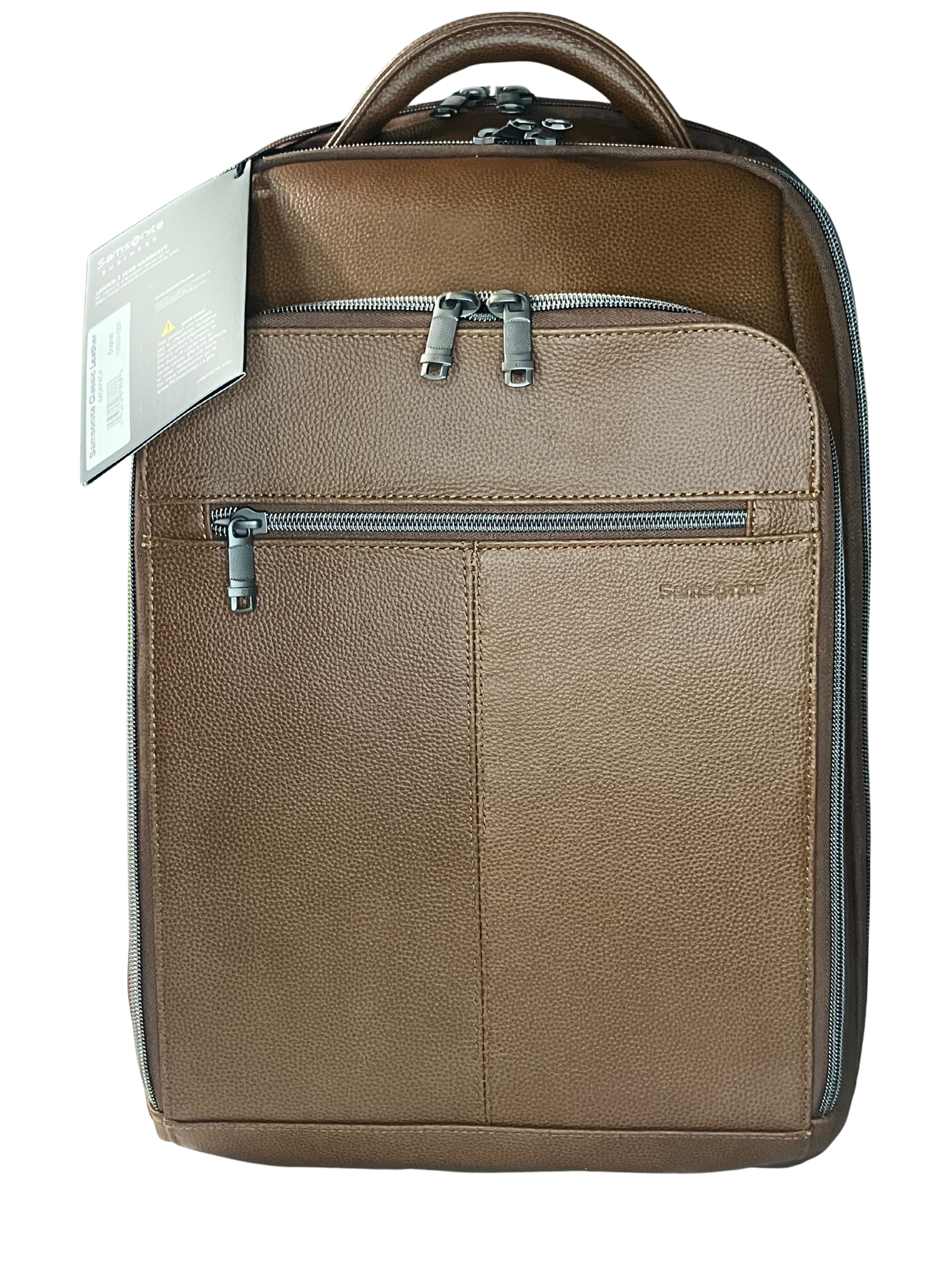 Samsonite Business Classic Brown Leather Backpack - Professional