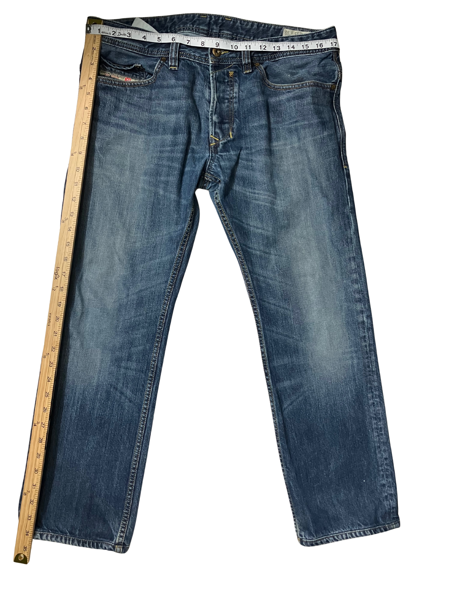 Diesel Safado Regular Slim Straight Jeans Blue Wash 100% Cotton