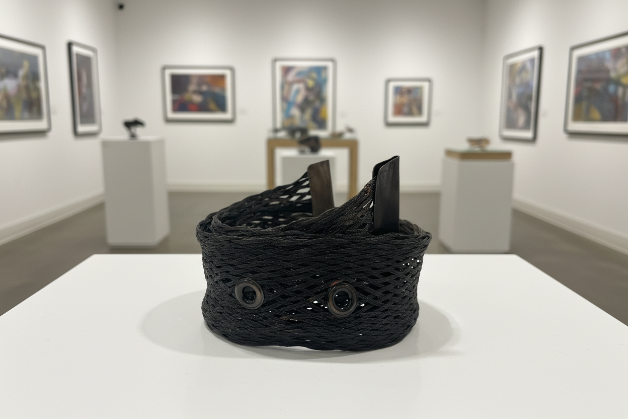 Sarah Cavender Metalworks Woven Metal Belt - Signed Wearable Art Sculpture