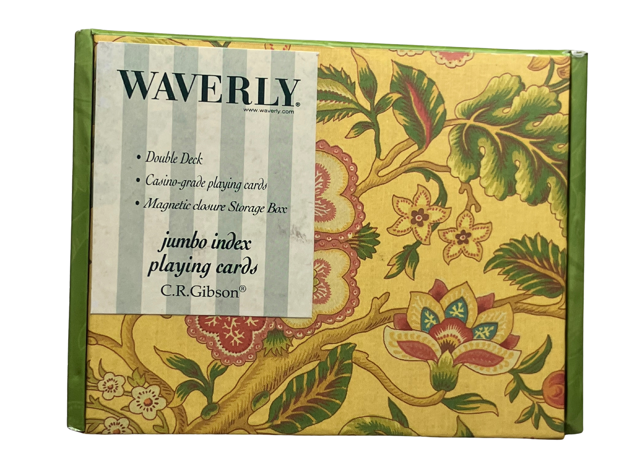 Waverly Samsara Double Deck Playing Cards Jumbo Index Magnetic Box Floral