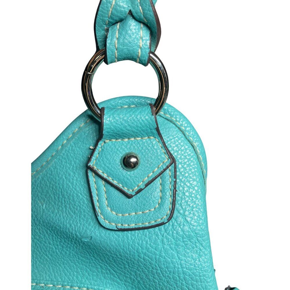Rosetti Aqua Blue Handbag Purse with Matching Wallet Faux Leather Satchel