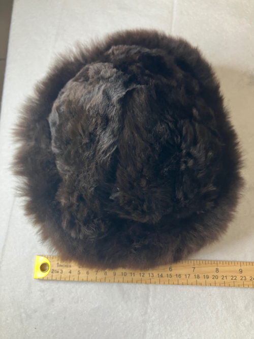 Baby Alpaca Fur Hat Brown Russian Style Winter Luxury Made in Peru