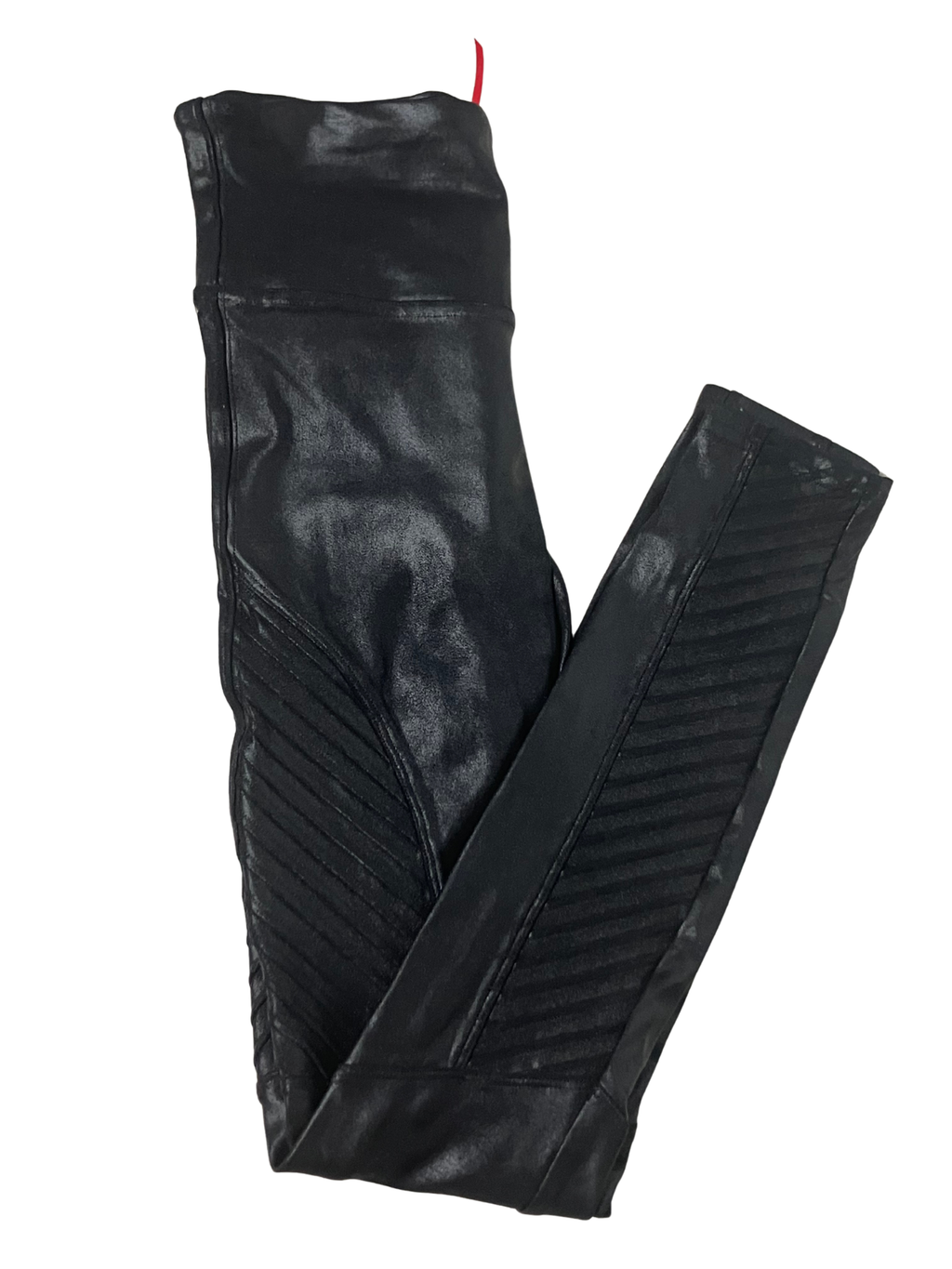 Spanx — Faux-Leather Leggings | Moto-quilted, high-waisted · Sz S