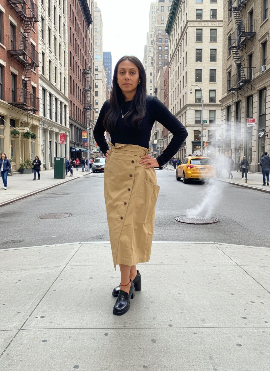 Banana Republic Belted Midi Skirt 16 Khaki Button Front Paperbag Waist NWT