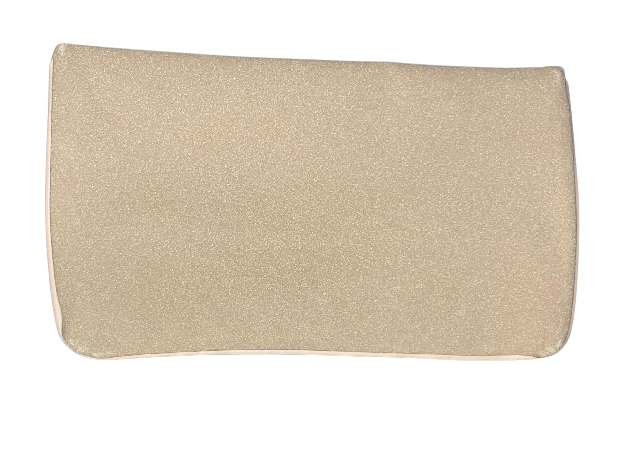 Who What Wear Beige Foldover Clutch – Two-Tone Shimmer with Tassel Detail