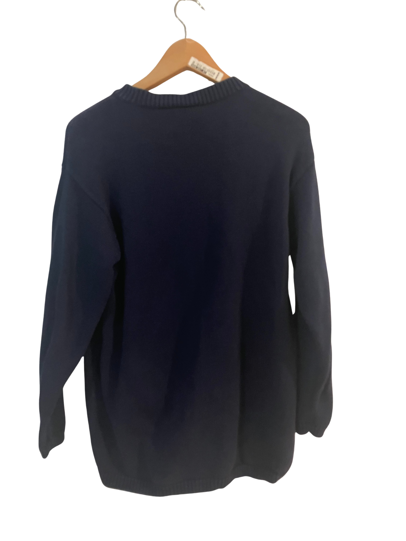 Liz Claiborne Liz&Co Petite Navy Cotton Flag Sweater Size Small