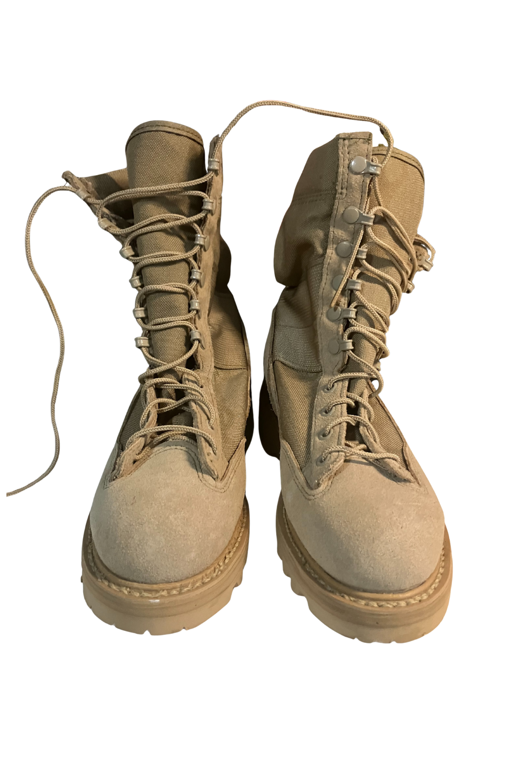 Corcoran 4380 Tan Suede Combat Boots 7M Leather Vibram Sole Made in USA