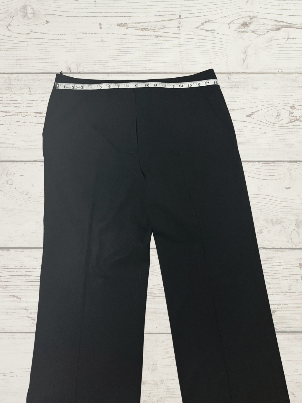 St. John — Wide-Leg Trousers | Caviar collection, sharp front crease · Sz 14