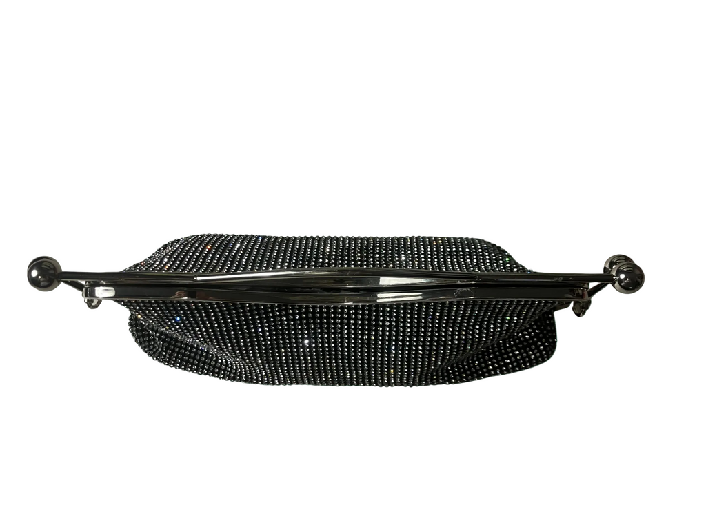 Like Dreams — Clutch Bag | Rhinestone mesh, silver-tone hardware · Sz OS