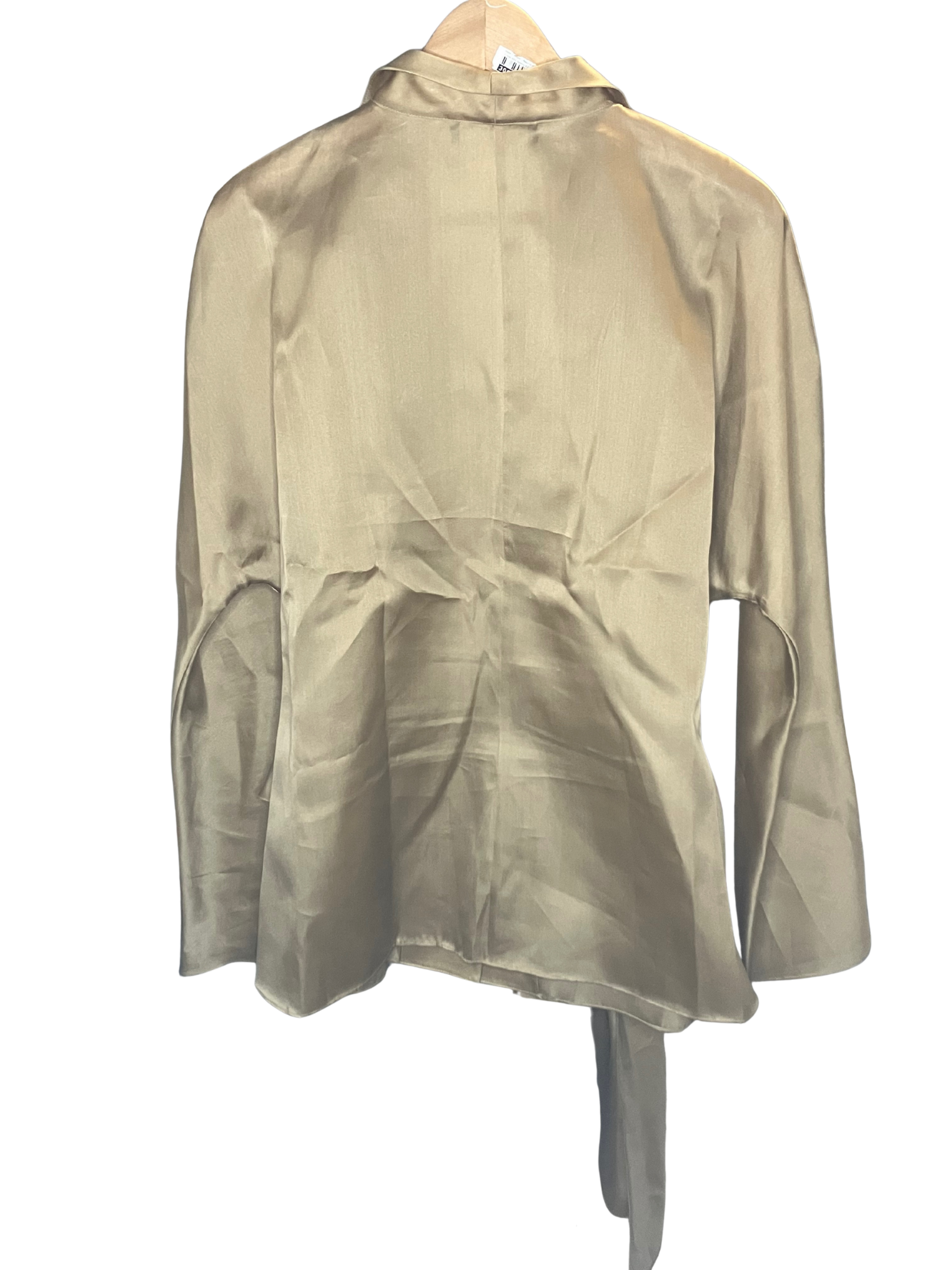 Jones New York Collection Silk Wrap Blazer Champagne Gold Size XL