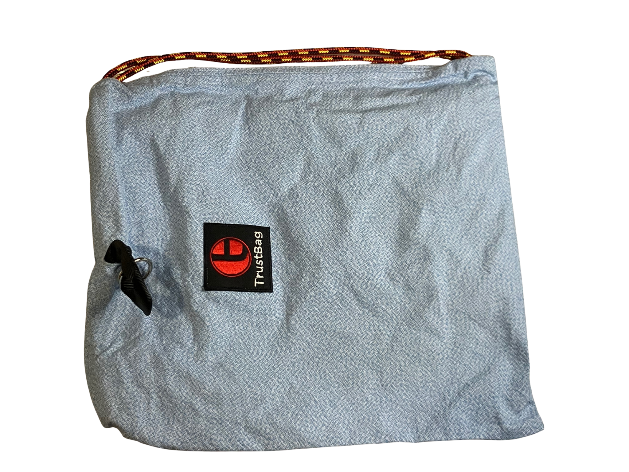 TrustBag Anti-Theft Drawstring Backpack – Cut-Resistant Gray Herringbone