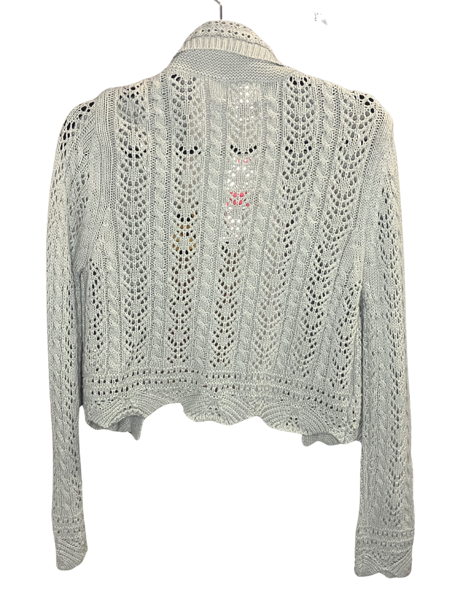 Jessica Simpson Open-Knit Button Front Cardigan–Women’s Size S–Sage Green – NWT