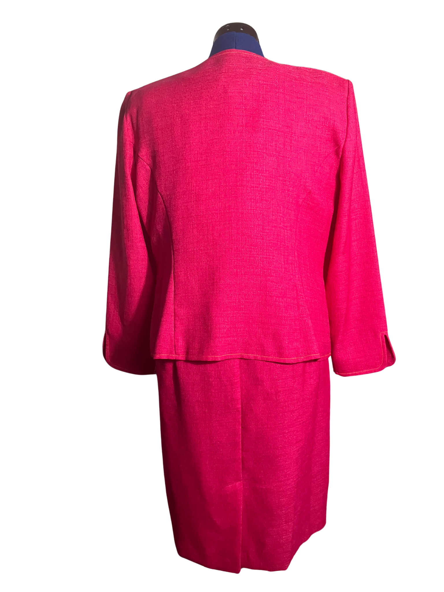 Vintage Leslie Fay Pink Two-Piece Dress Suit - Jacket & Midi Dress Set