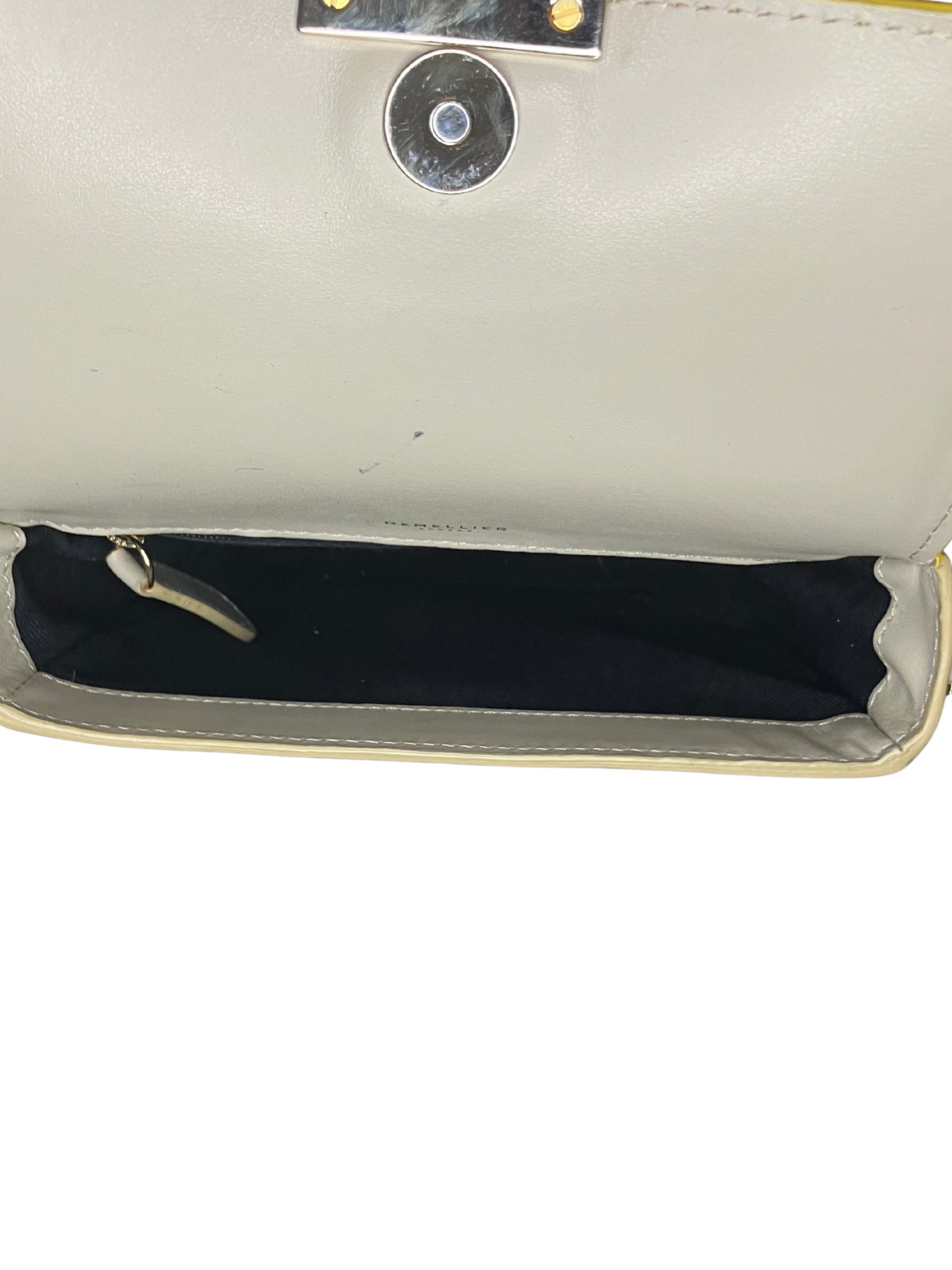 DeMellier Mini Venice Crossbody Bag – Yellow Cream Two-Tone Leather