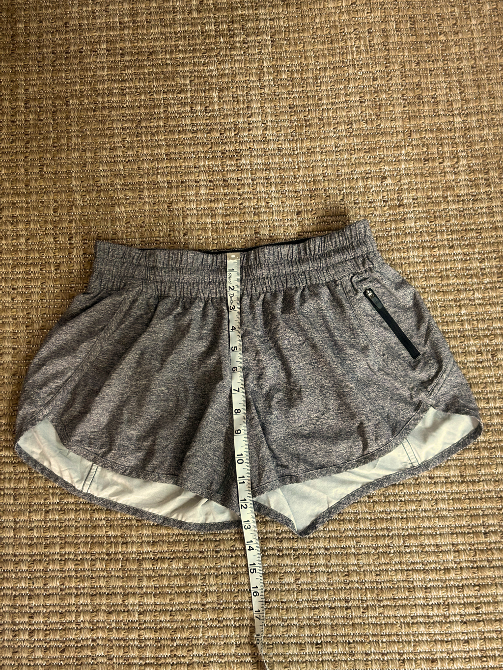 Lululemon — Athletica Shorts | Heathered gray, built-in liner, made to outlast the trend · Sz OS