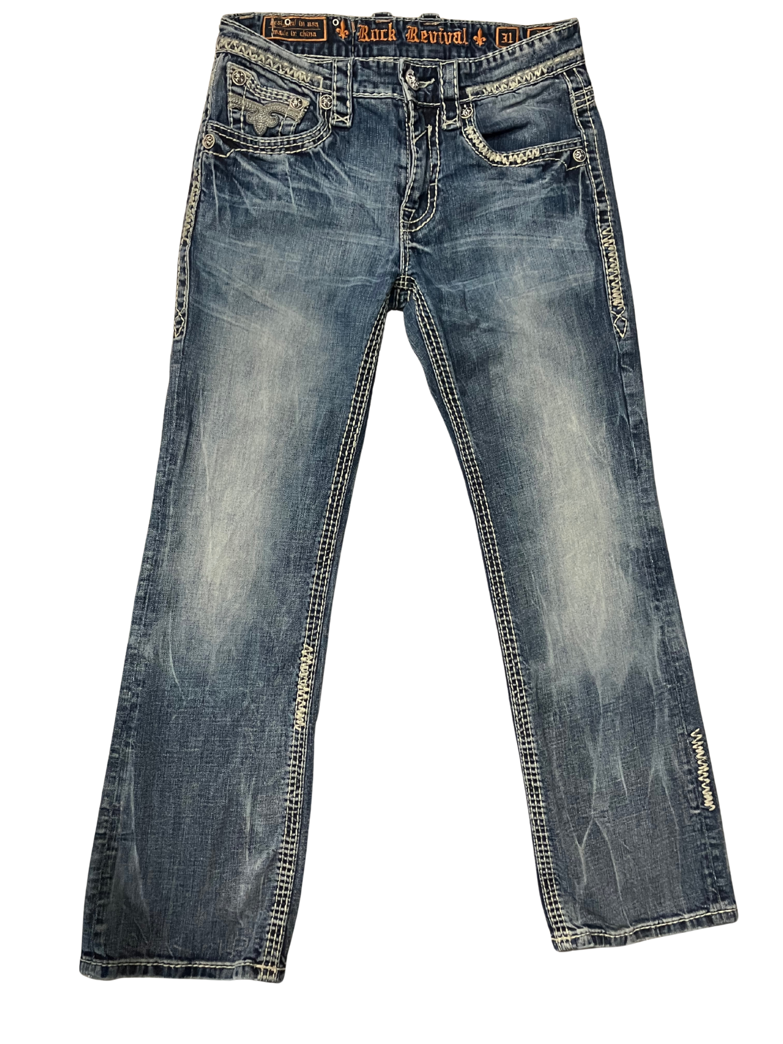 Rock Revival Bootcut Jeans – Medium Wash – Size 31 – Embellished
