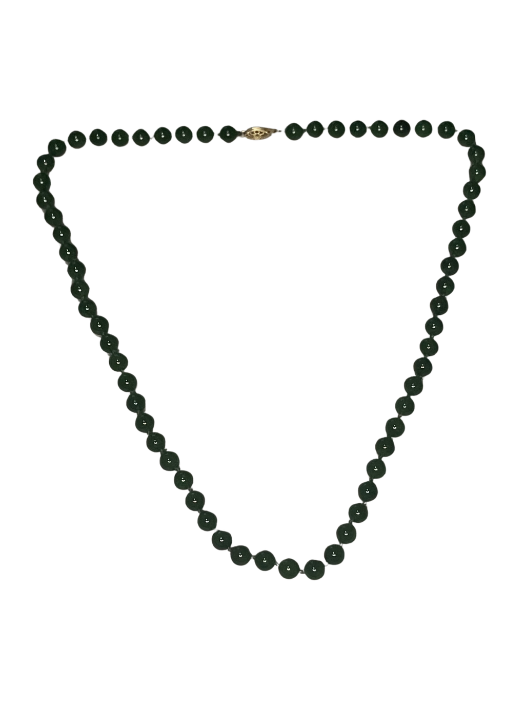 Vintage Green Aventurine Necklace - Natural Stone Beads 70s/90s Era