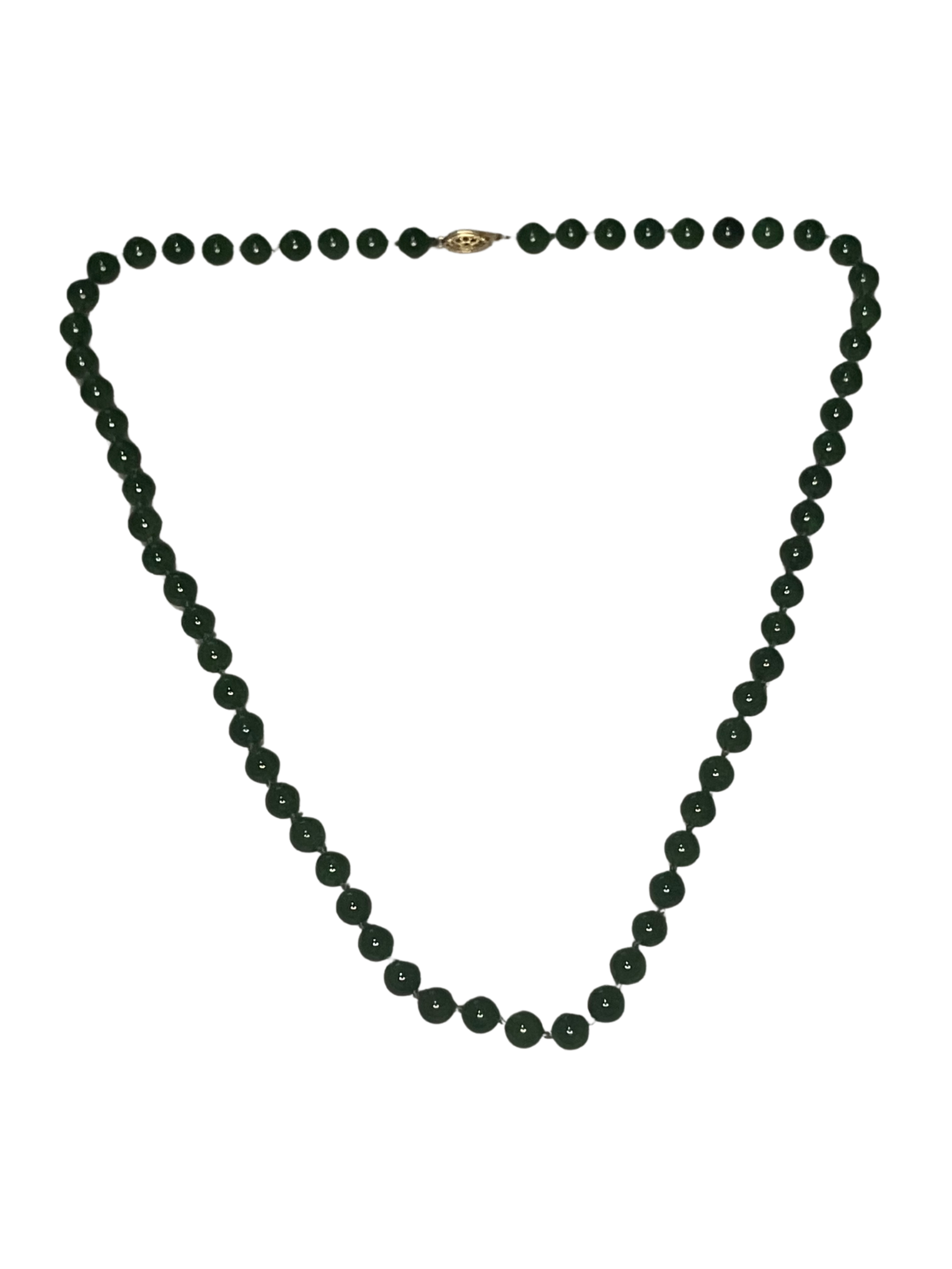 Vintage Green Aventurine Necklace - Natural Stone Beads 70s/90s Era