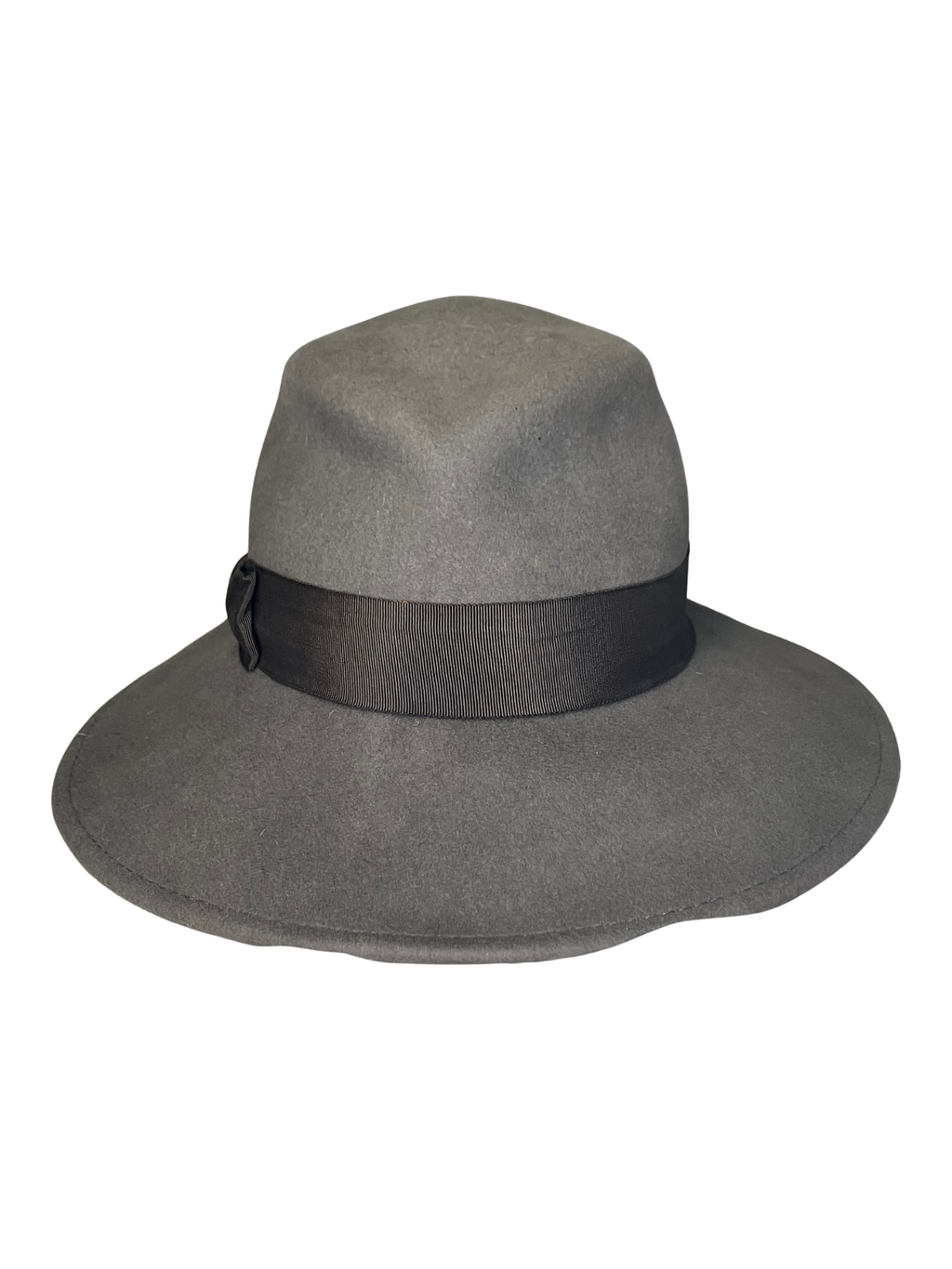 Eric Javits — Wide Brim Fedora | American wool felt, grosgrain detail · Sz OS