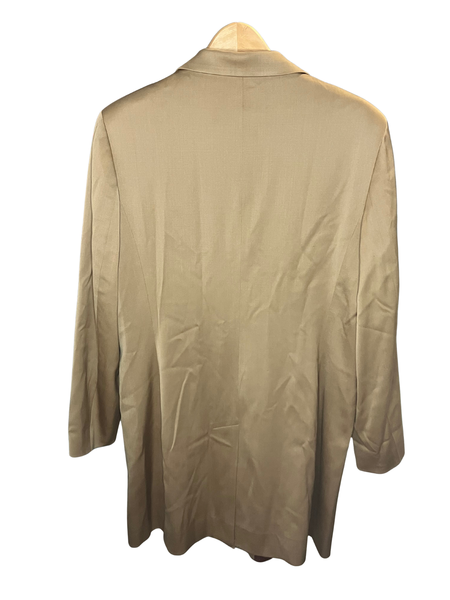 J. Peterman Long Blazer Duster Coat Camel Tan Size 16 XL Vintage Style
