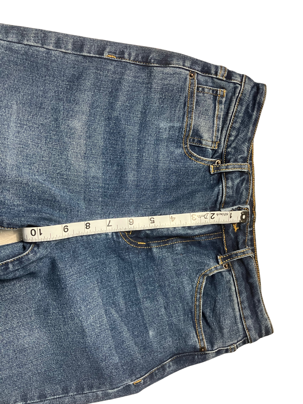 Angel Kiss Floral Embroidered Flare Jeans Mid-Rise Stretch Denim