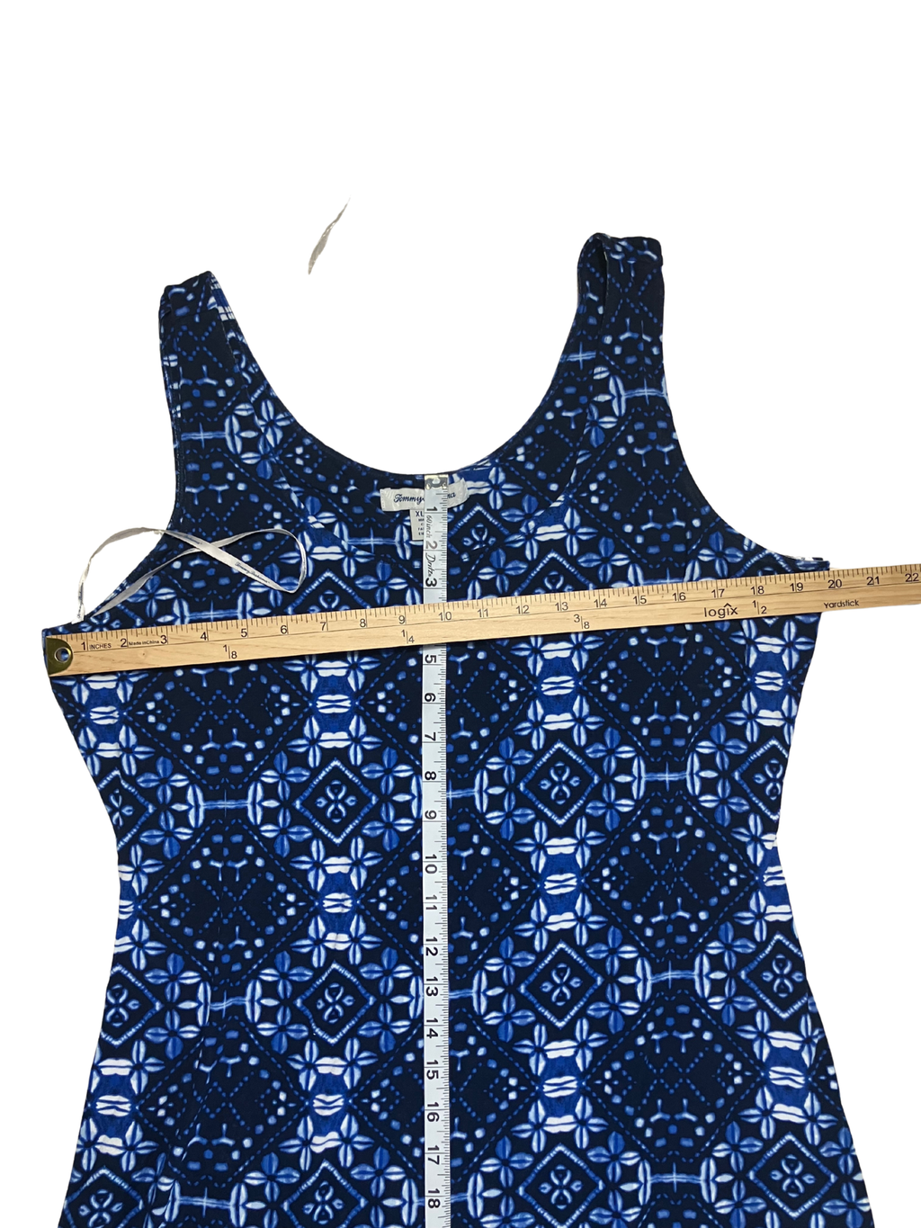 Tommy Bahama Blue Geometric Print Sleeveless Midi Dress - Size XL