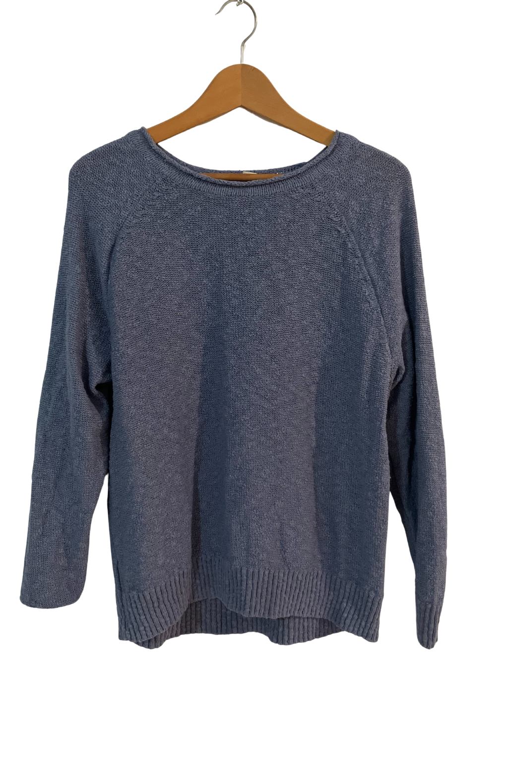 L.L. Bean Women’s 100% Cotton Crewneck Sweater Blue Size L Petite