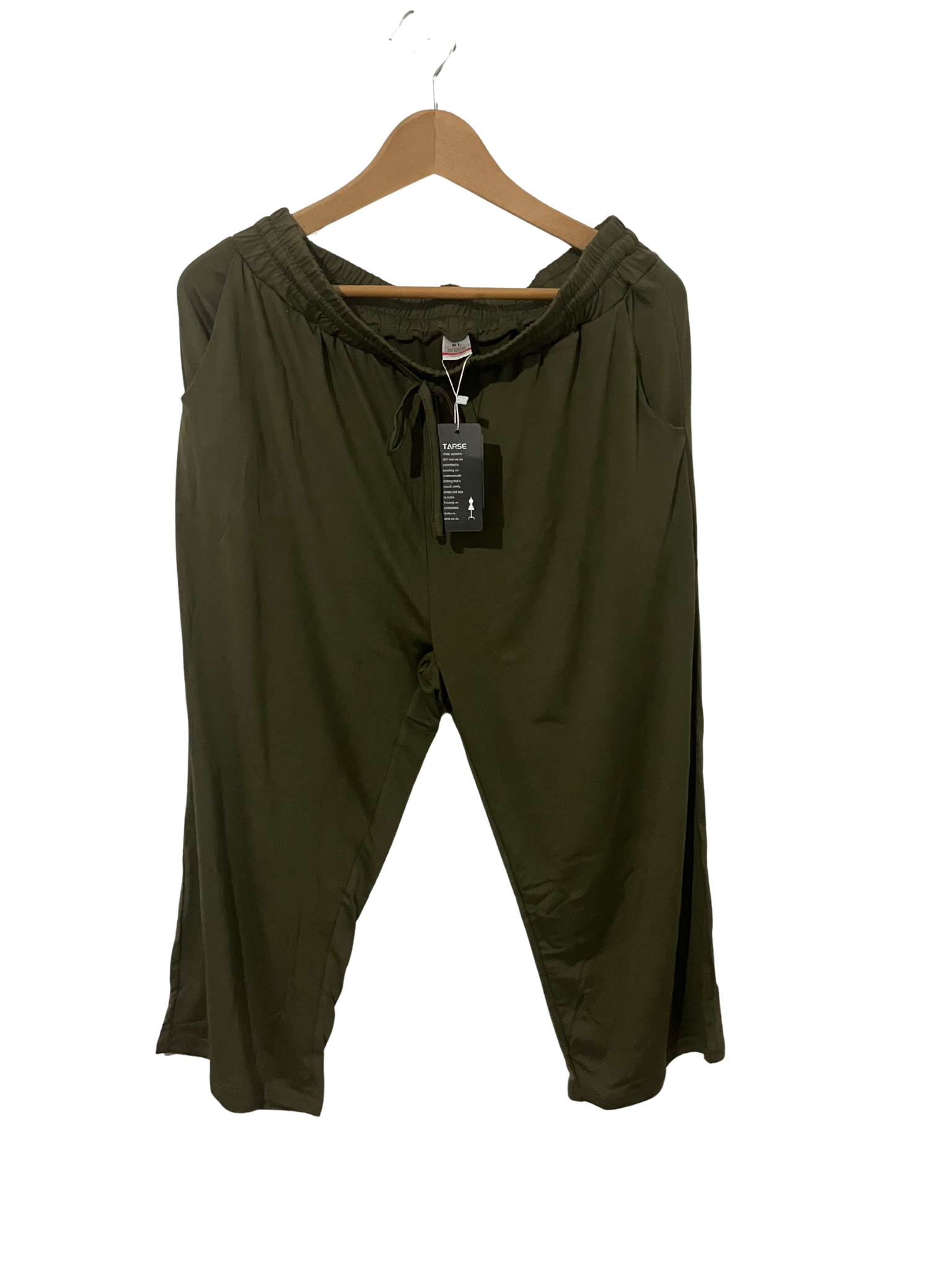 TARSE Women's Jogger Pants XL Olive Green - 90% Polyester 10% Spandex