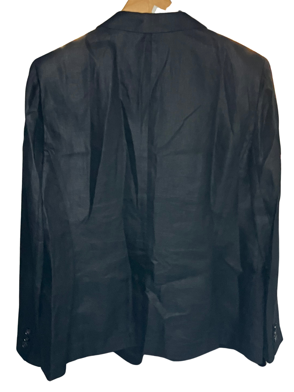 Lafayette 148 New York Black Linen Blazer Size 16 - Premium European Linen