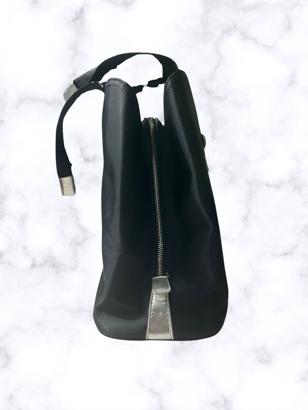 Versace Parfums — Zip Tote Bag | Silver-tone hardware, collectible provenance · Sz OS