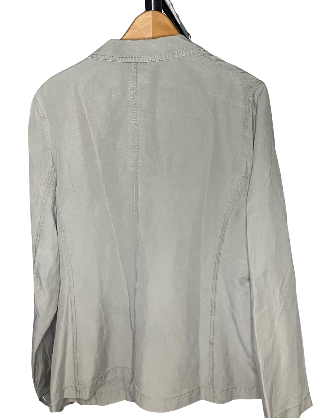 J.Jill Beige Linen-Silk Lightweight Blazer XL Petite Natural Fiber