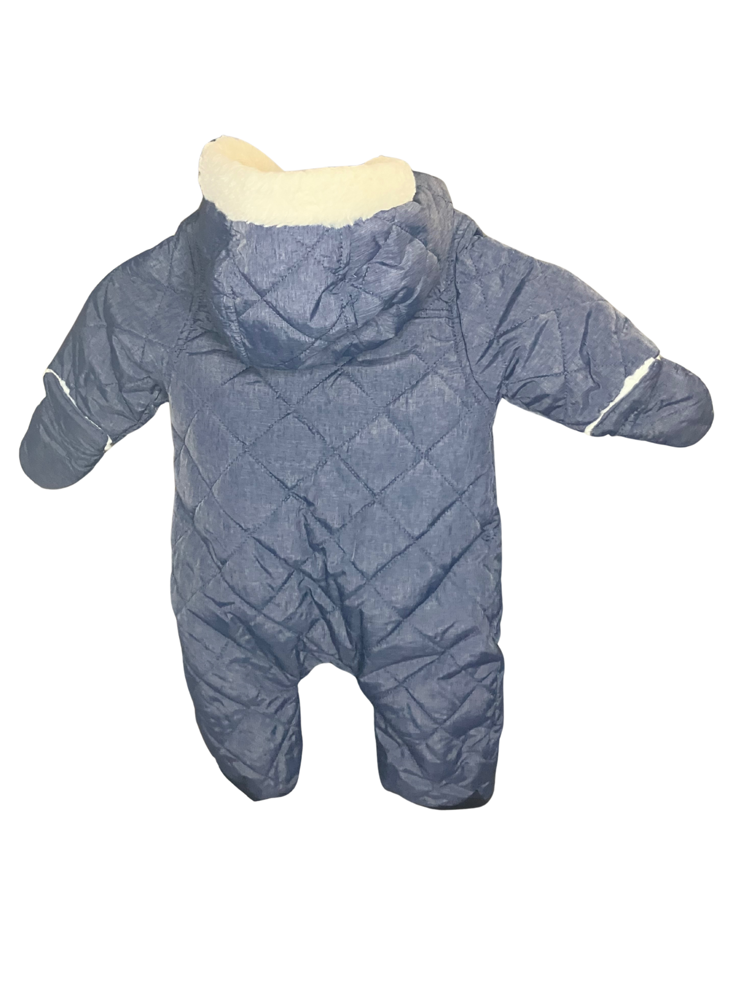 Urban Republic Baby Snowsuit 6M Navy Blue Sherpa Lined Puffer Bunting Hood