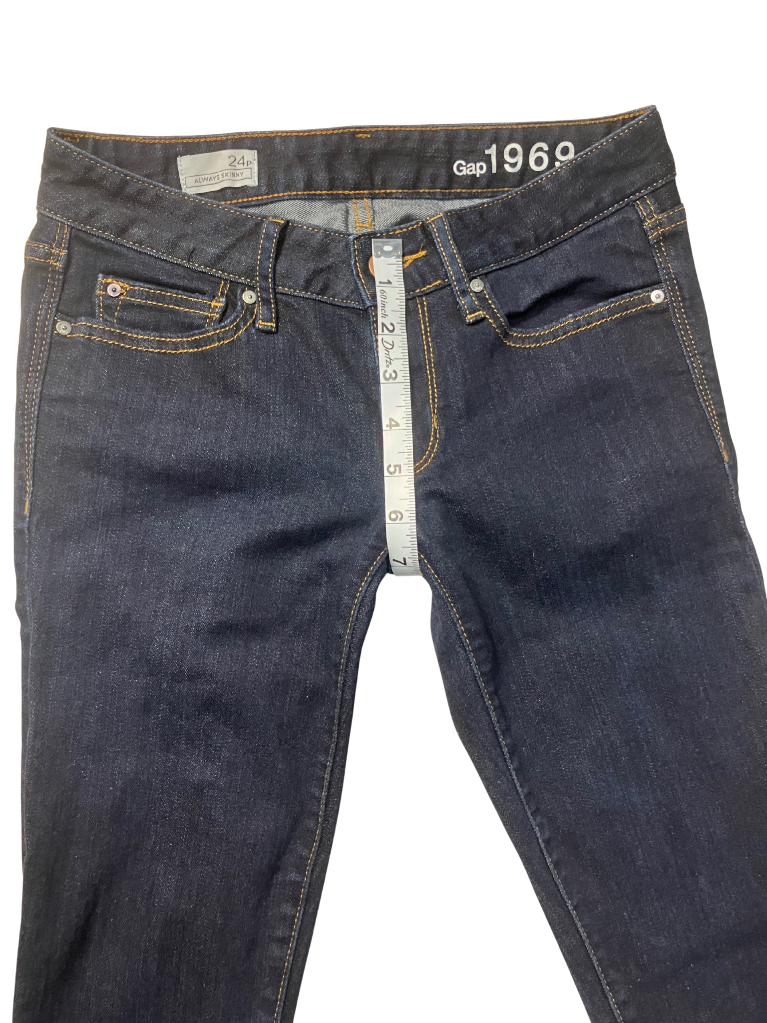 Gap 1969 Always Skinny Jeans Dark Indigo Wash Size 24P Petite