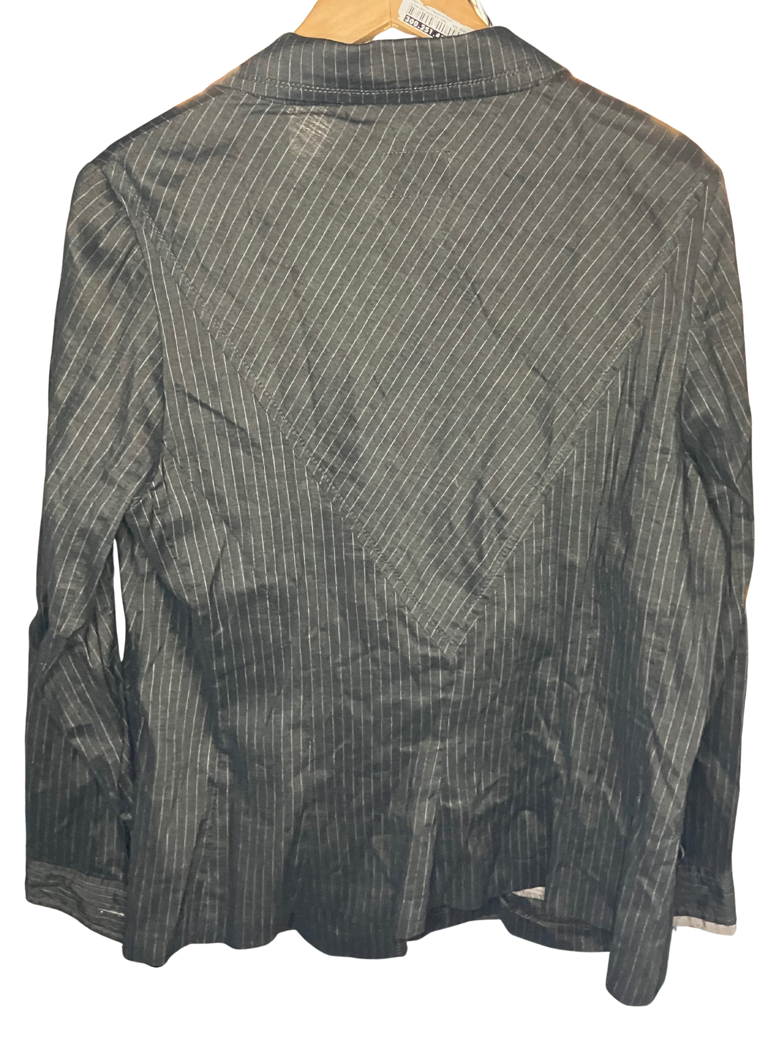 HEIDE OST Pinstripe Stretch Linen Blazer Size XL Made in Germany