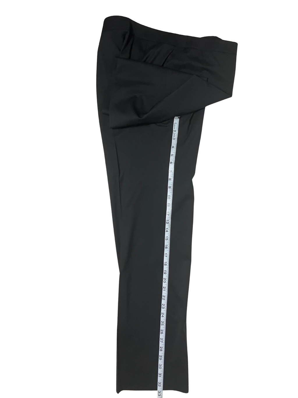 Lafayette 148 New York — Tailored Wool Pants | Deep black, pleated front · Sz 14
