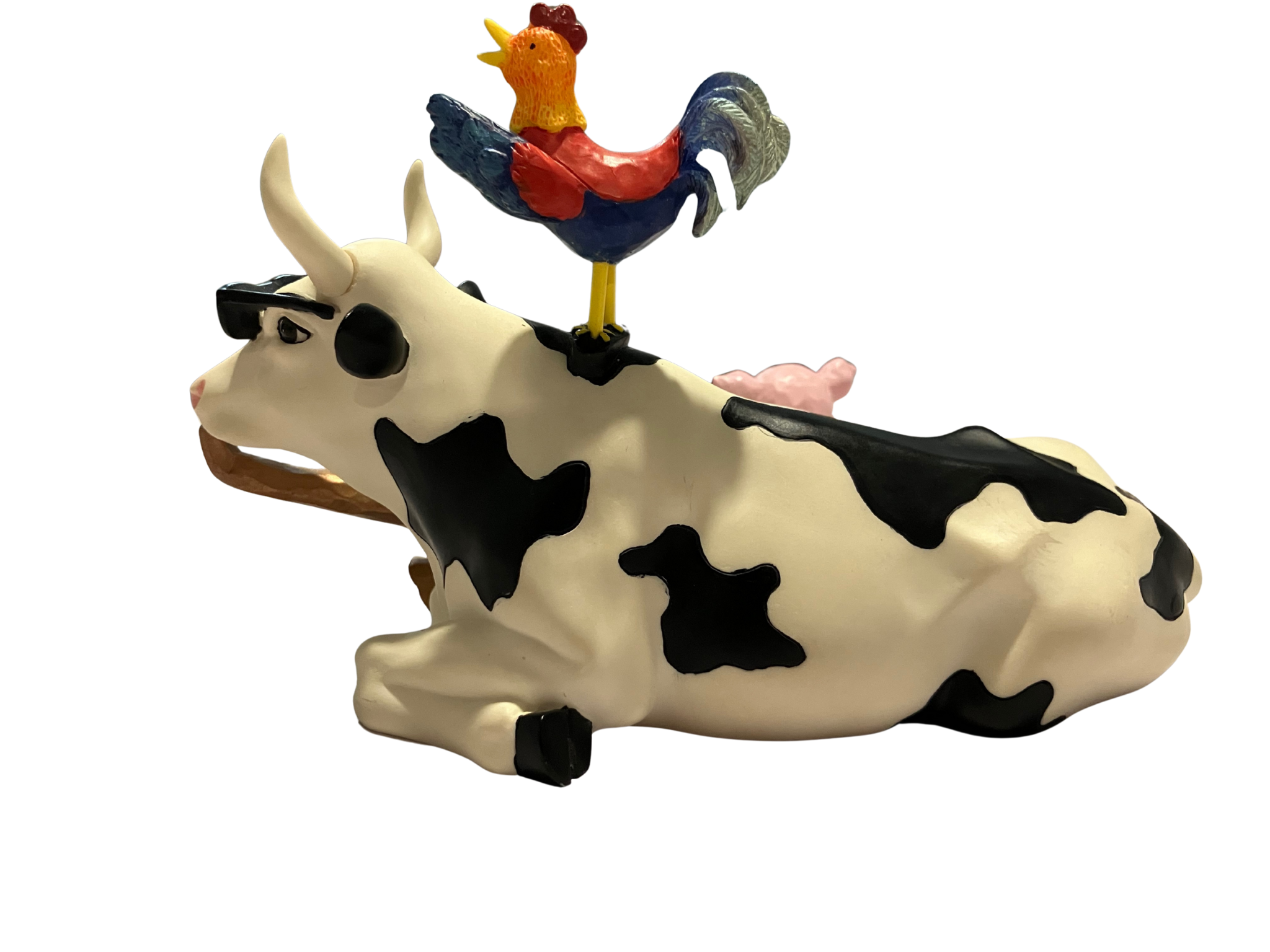 CowParade Mixed Plate Blues #9141 - 2001 Retired Collectible Figurine