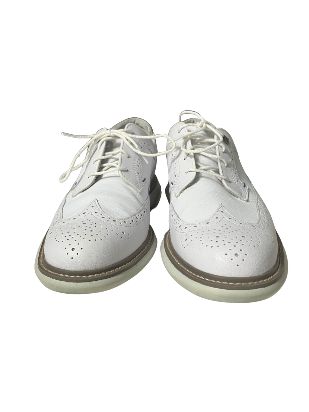 FootJoy White Leather Golf Shoes - Classic Wingtip Spikeless Size 11.5