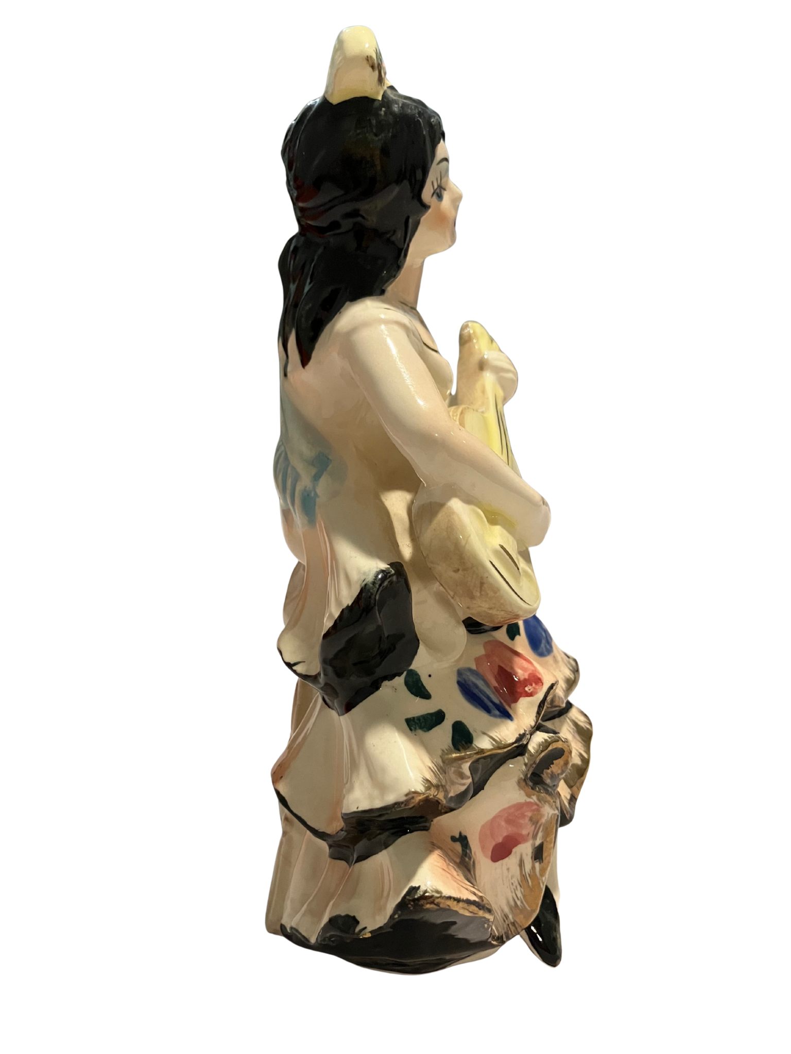 Vintage Japanese Ceramic Flamenco Dancer Figurine - Made in Japan 1950s-60s