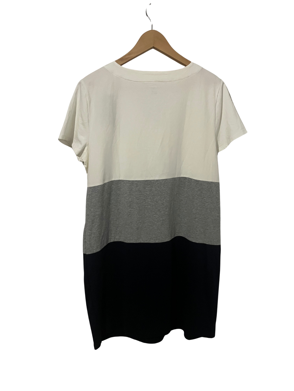 Tommy Hilfiger — Tunic Dress | Cotton colorblock with lace-up neckline · Sz XL