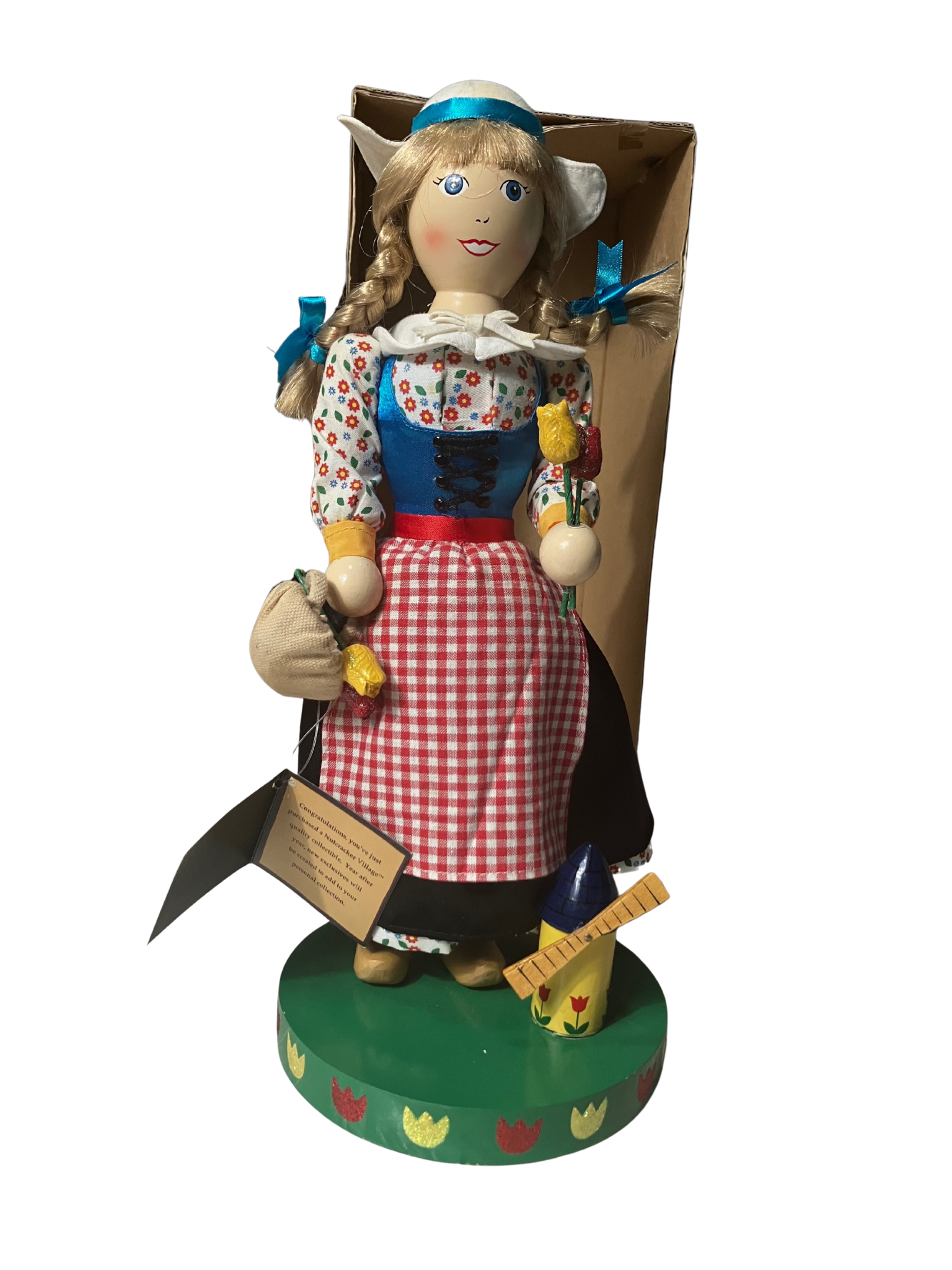 Nutcracker Village Dutch Girl Figurine 1999 - Original Box & Tag