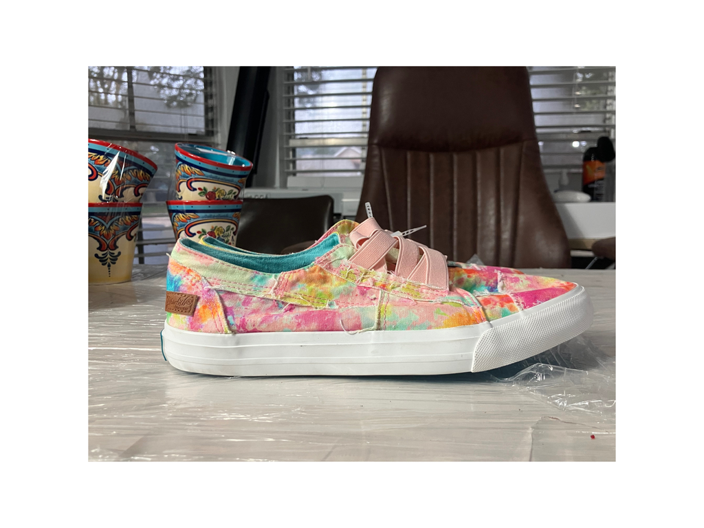 Blowfish Malibu Tie-Dye Slip-On Sneakers - Multicolor Canvas Size 10