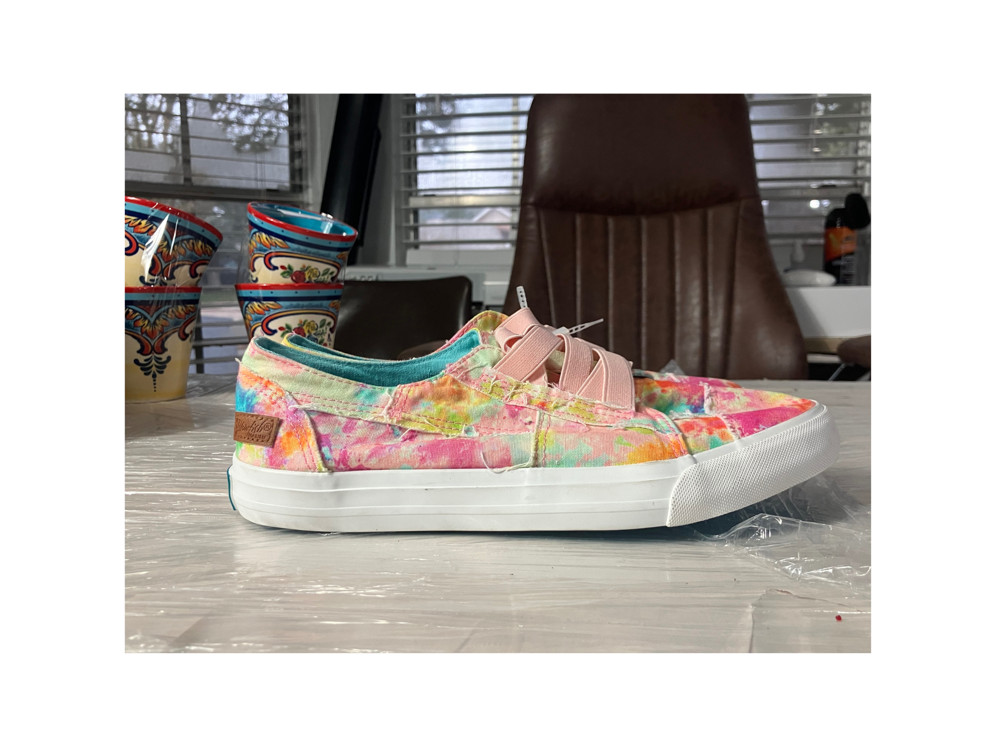 Blowfish Malibu Tie-Dye Slip-On Sneakers - Multicolor Canvas Size 10