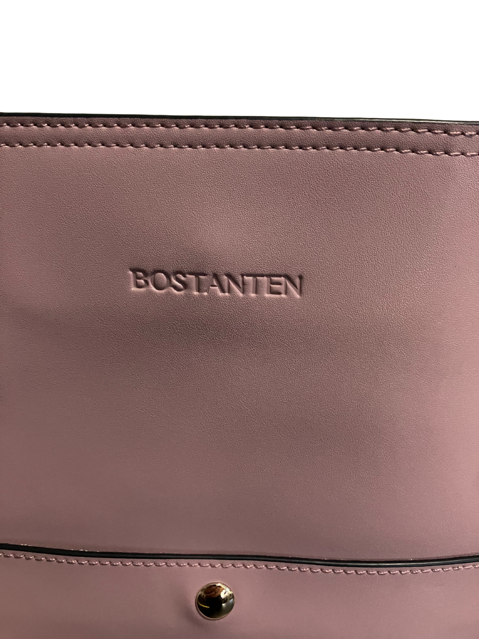 BOSTANTEN Pink Leather Shoulder Bag with Inner Pouch – Crossbody Handbag