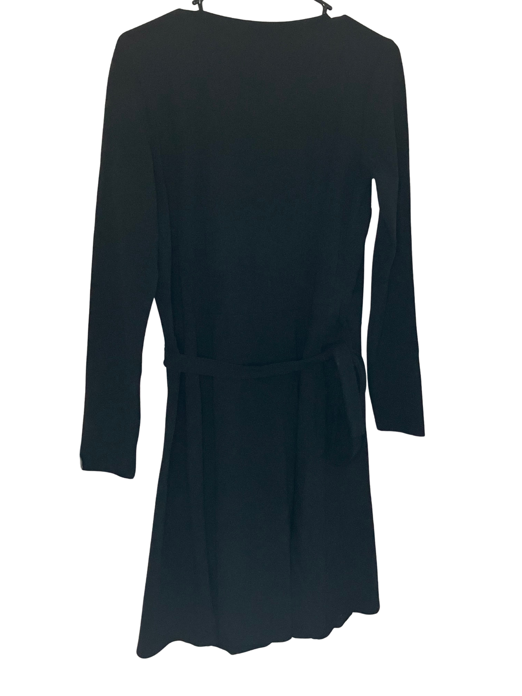 LOFT Black Wrap Dress Long Sleeve V-Neck Size Small Tall NWT
