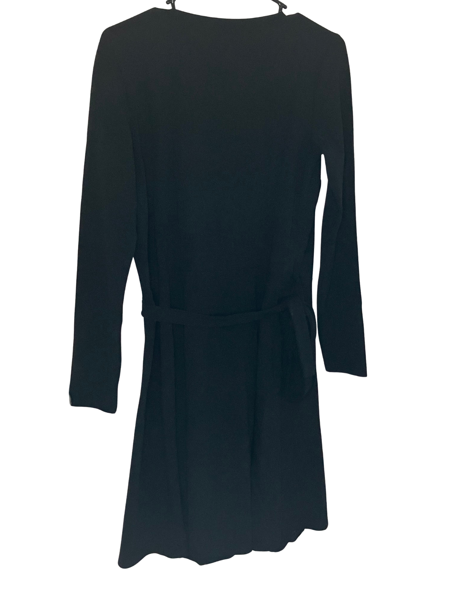 LOFT Black Wrap Dress Long Sleeve V-Neck Size Small Tall NWT