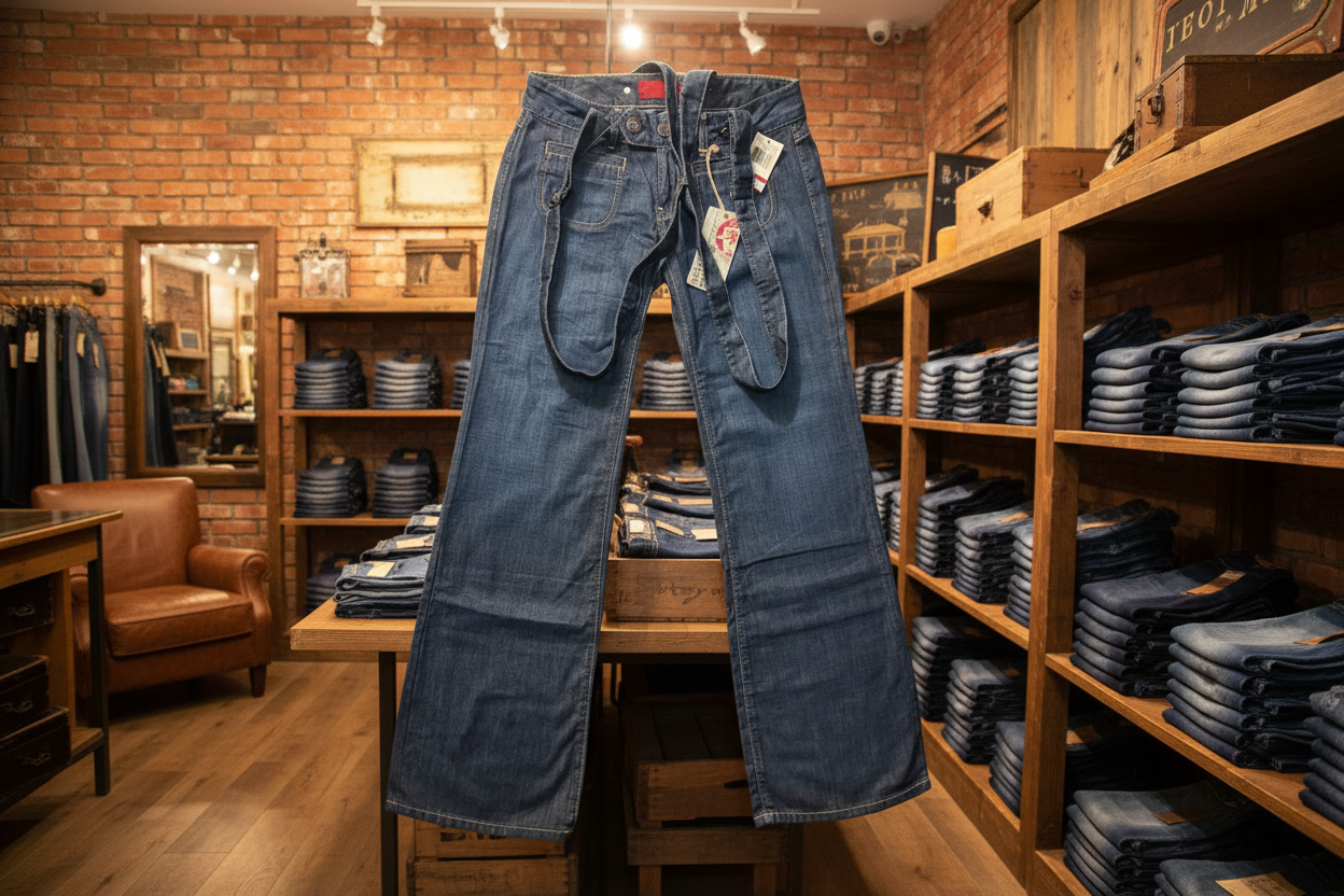 Vintage Guess Jeans Suspender Denim Size 29 NWT Made in USA Y2K Deadstock